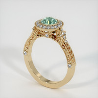 0.96 Ct. Sapphire Ring, 14K Yellow Gold 2