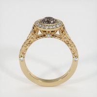 0.88 Ct. Grey Sapphire Ring, 14K Yellow Gold 3