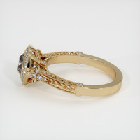 0.88 Ct. Grey Sapphire Ring, 18K Yellow Gold 4