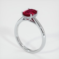 2.03 Ct. Ruby Ring, Platinum 950 2