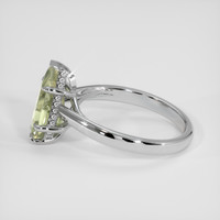 2.34 Ct. Yellowish Green Sapphire Ring, Platinum 950 4