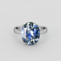 5.43 Ct. Bi Color / Parti Sapphire Ring, Platinum 950 1