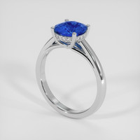 2.23 Ct. Blue Sapphire Ring, Platinum 950 2