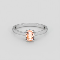 1.11 Ct. Padparadscha Sapphire Ring, Platinum 950 1