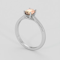 1.11 Ct. Padparadscha Sapphire Ring, Platinum 950 2