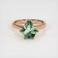 1.80 Ct. Green Sapphire Ring, 14K Rose Gold 1