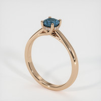 0.63 Ct. Sapphire Ring, 18K Rose Gold 2