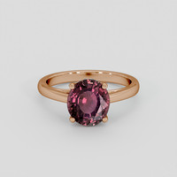 2.15 Ct. Pinkish Brown Sapphire Ring, 18K Rose Gold 1