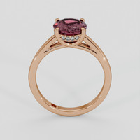 2.15 Ct. Pinkish Brown Sapphire Ring, 18K Rose Gold 3