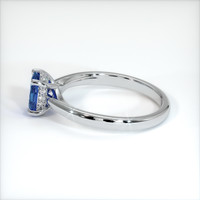 0.82 Ct. Blue Sapphire Ring, 10K White Gold 4