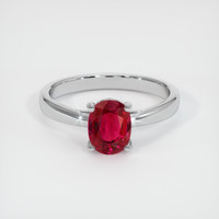 1.62 Ct. Ruby Ring, 10K White Gold 1