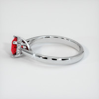 1.10 Ct. Pinkish Red Ruby Ring, 10K White Gold 4
