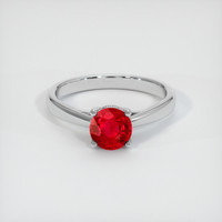 1.20 Ct. Pinkish Red Ruby Ring, 10K White Gold 1