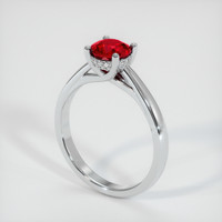 1.20 Ct. Pinkish Red Ruby Ring, 10K White Gold 2
