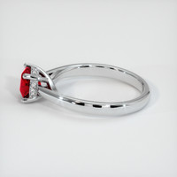 1.20 Ct. Pinkish Red Ruby Ring, 10K White Gold 4