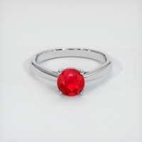 1.20 Ct. Pinkish Red Ruby Ring, 10K White Gold 1