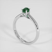 1.06 Ct. Yellowish Green to Brownish Orange Alexandrite Ring, 14K White Gold 2