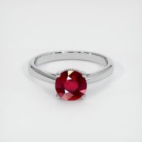 1.74 Ct. Ruby Ring, 14K White Gold 1