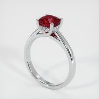 1.74 Ct. Ruby Ring, 14K White Gold 2