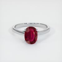 2.03 Ct. Ruby Ring, 14K White Gold 1