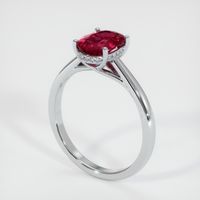 2.03 Ct. Ruby Ring, 14K White Gold 2