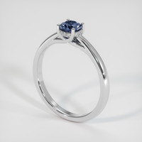 0.56 Ct. Sapphire Ring, 14K White Gold 2
