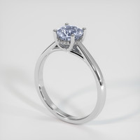 1.22 Ct. Blue Sapphire Ring, 14K White Gold 2