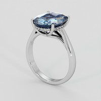 5.43 Ct. Bi Color / Parti Sapphire Ring, 14K White Gold 2