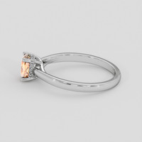 1.11 Ct. Padparadscha Sapphire Ring, 14K White Gold 4