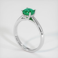 1.02 Ct. Emerald Ring, 18K White Gold 2