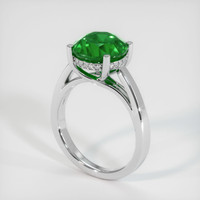 3.42 Ct. Emerald Ring, 18K White Gold 2