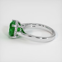 3.42 Ct. Emerald Ring, 18K White Gold 4