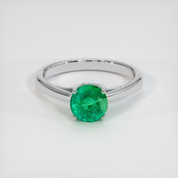 1.13 Ct. Emerald Ring, 18K White Gold 1