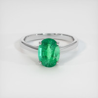 1.82 Ct. Emerald Ring, 18K White Gold 1