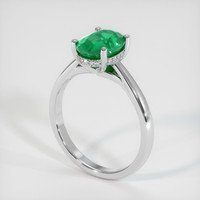 1.82 Ct. Emerald Ring, 18K White Gold 2