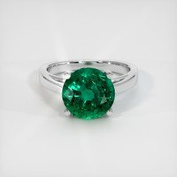 3.85 Ct. Emerald Ring, 18K White Gold 1
