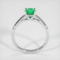0.59 Ct. Emerald Ring, 18K White Gold 3