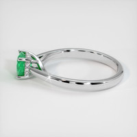 0.59 Ct. Emerald Ring, 18K White Gold 4