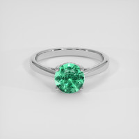 1.24 Ct. Emerald Ring, 18K White Gold 1