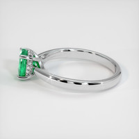 0.82 Ct. Emerald Ring, 18K White Gold 4