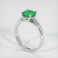 1.54 Ct. Emerald Ring, 18K White Gold 2