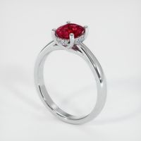 1.62 Ct. Ruby Ring, 18K White Gold 2