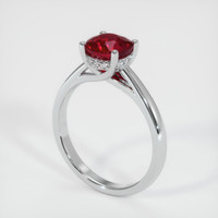 1.74 Ct. Ruby Ring, 18K White Gold 2