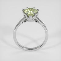 2.34 Ct. Yellowish Green Sapphire Ring, 18K White Gold 3
