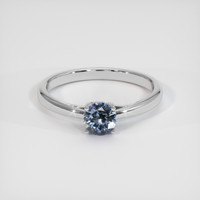0.56 Ct. Sapphire Ring, 18K White Gold 1