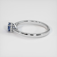 0.56 Ct. Sapphire Ring, 18K White Gold 4