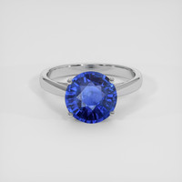 3.16 Ct. Blue Sapphire Ring, 18K White Gold 1