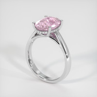 4.59 Ct. Pink Sapphire Ring, 18K White Gold 2