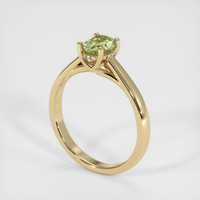 1.11 Ct. Yellowish Green Sapphire Ring, 10K Yellow Gold 2