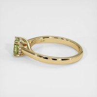 1.11 Ct. Yellowish Green Sapphire Ring, 10K Yellow Gold 4